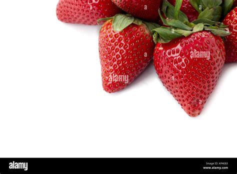 Close Up Shot Of Strawberries Stock Photo Alamy