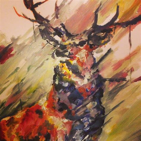 Abstract Deer Painting At Explore Collection Of