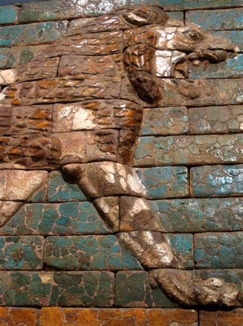 Babylon Chronicle Detail Of A Striding Lion Made From Polychrome
