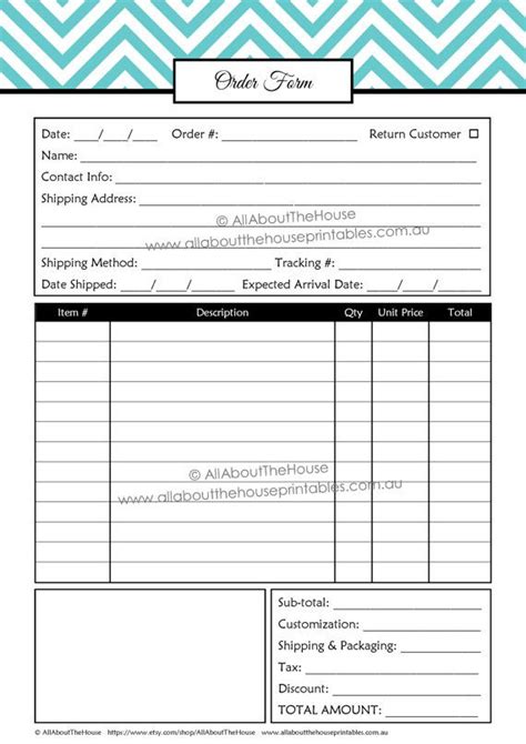If they do not, then don't waste your time. Order Form Custom Order Form Printable business planner ...