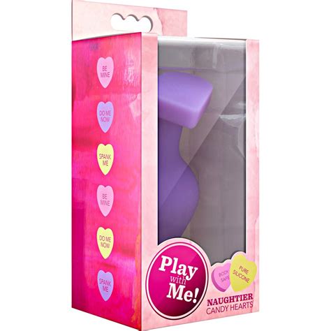 Blush Play With Me Naughtier Candy Heart F Ck Me Butt Plug 4 25 Purple