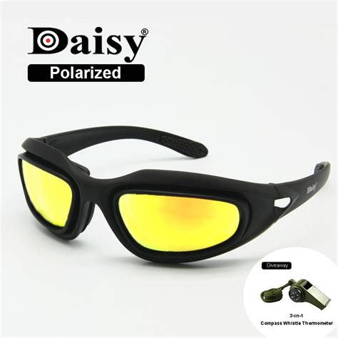 daisy c5 polarized army goggles military sunglasses 4 lens kit men s desert storm war game