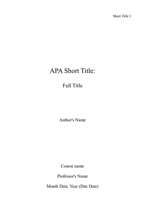 Dissertation Proposal Cover Sheet Apa Title Page