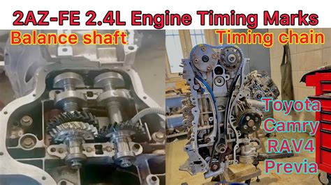 2az 24l Engine Balance Shaft Timing Marks Balance Shaft