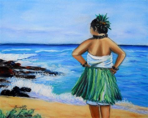 Hula Girl Hula Dancer Hawaiian Hula Hula Dancing Beach Kauai Beach