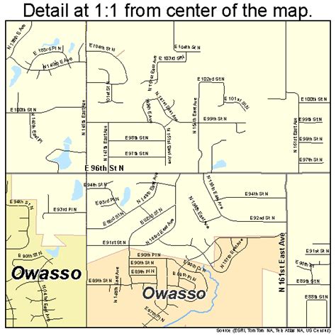 Owasso Oklahoma Street Map 4056650