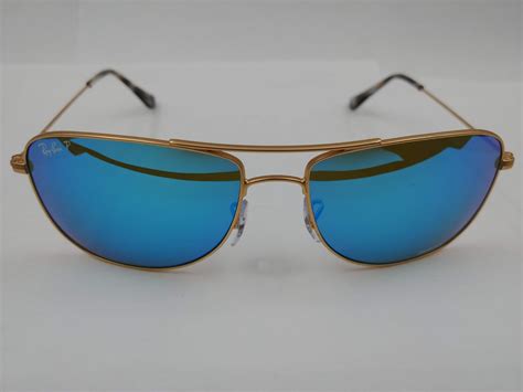 Pair Of Authentic Polarized Ray Ban Chromance Aviator Sunglasses