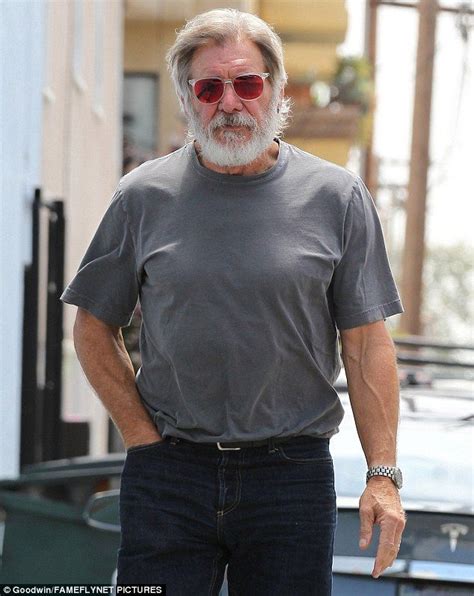 Harrison Ford Sports Thick Grey Beard While Out Solo In Santa Monica