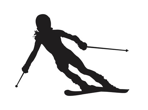Free Silueta De Esquí Jugador Esquiar Nieve Esquí 22385634 Png With