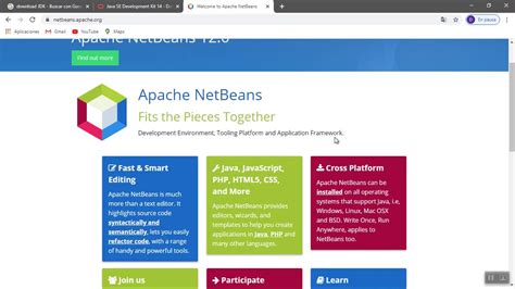 Instalación de JDK y Apache Netbeans YouTube