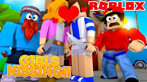 Roblox Adventure Girls Kissing In Murder Mystery Youtube