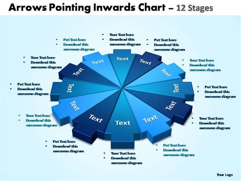 Arrows Pointing Inwards Chart 8 Stages Editable Power