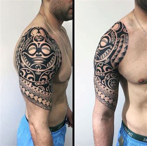 75 Half Sleeve Tribal Tattoos For Men Masculine Design Ideas Tiki