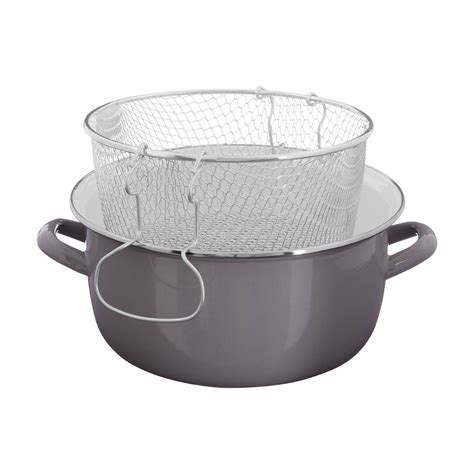 New 5l Stainless Steel Deep Fat Fryer Pan Frying Basket Cooking Pot