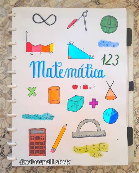 Capa Para Caderno De Matematica Colorido Educa