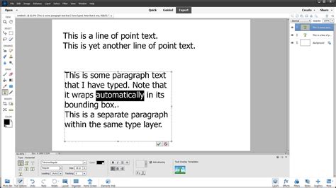 Select Text In Photoshop Elements Instructions Teachucomp Inc