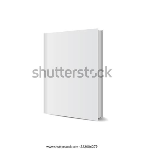 Front View Blank Book Cover White Stock Vector Royalty Free 222006379