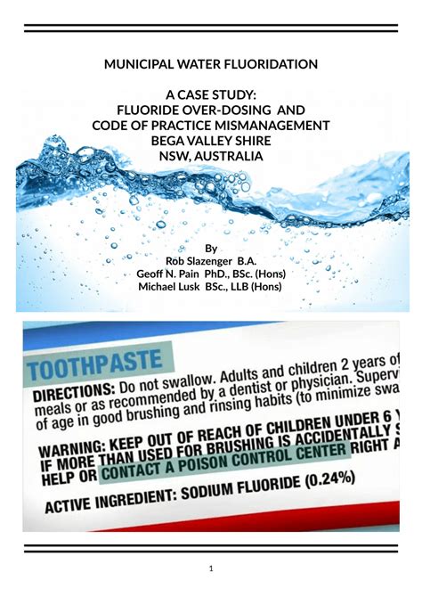 Pdf Municipal Water Fluoridation A Case Study Fluoride Over Dosing