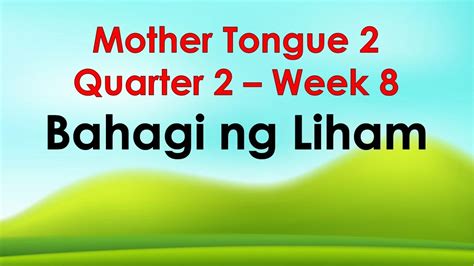 Mother Tongue Q4 Bahagi Ng Liham Worksheet Live Works