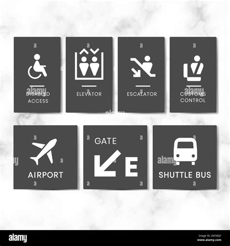 Airport Signs Icon Vector Set Stock Vector Image And Art Alamy