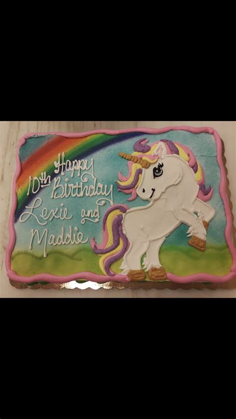 Unicorn sheet cake :) saved by the great cakery. Lindo vou fazer um | Unicorn birthday cake, Birthday sheet cakes, Rainbow unicorn cake