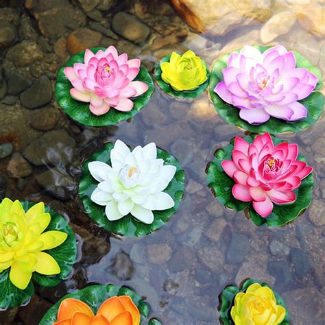 Ideal Artificial Floating Water Lilies Beautiful Fake Flowers