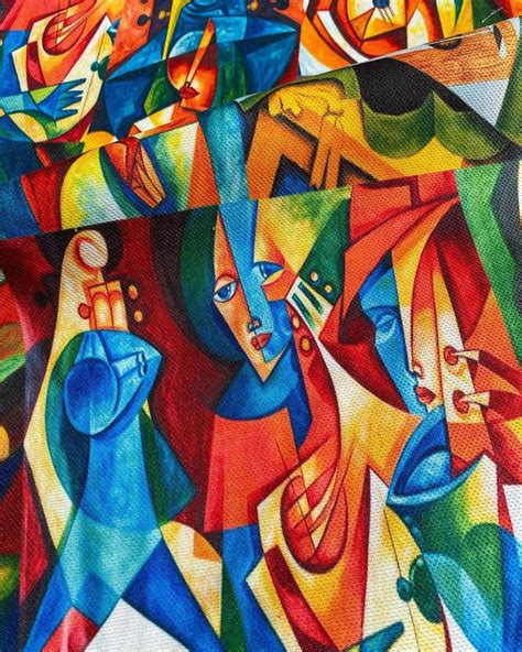 Cubism Art Fabric Modern Art Fabric Paintings Fabric Famous Etsy