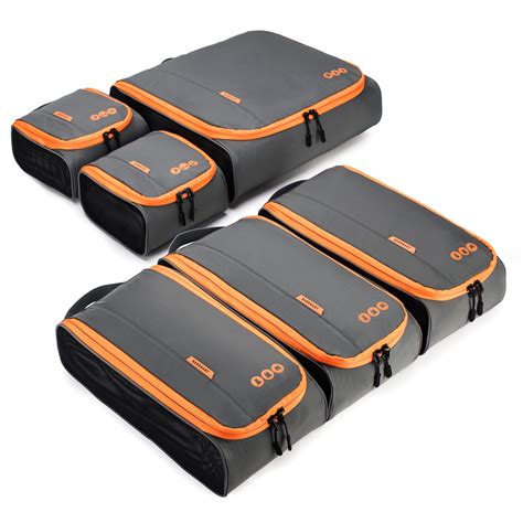 Bagsmart Packing Cubes 6 Sets Travel Bag Cube Organizer With Framed