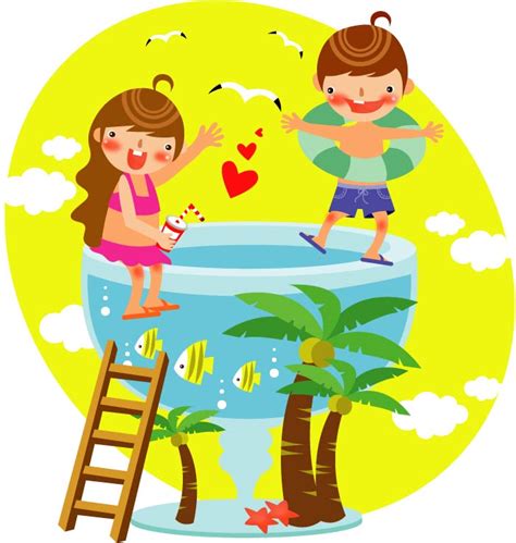 Summer Clip Art Of Children 98181 Free Ai Download 4 Vector