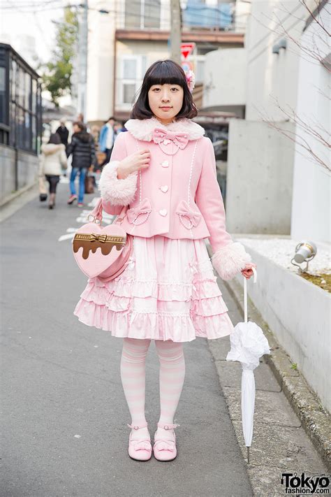 Pink Lolita Fashion In Harajuku W Angelic Pretty Heart Shaped Bag