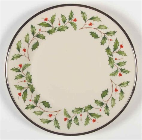 Holiday Platinum Dinner Plate By Lenox Christmas China Patterns