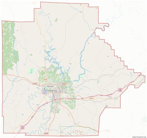 Map Of Tuscaloosa County Alabama