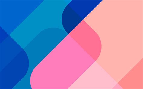 Download Wallpapers 4k Material Design Pink And Blue Abstract Waves