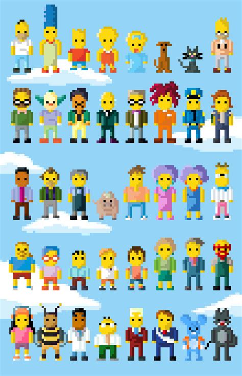Simpsons Characters 8 Bit Extended By Lustriouscharming On Deviantart