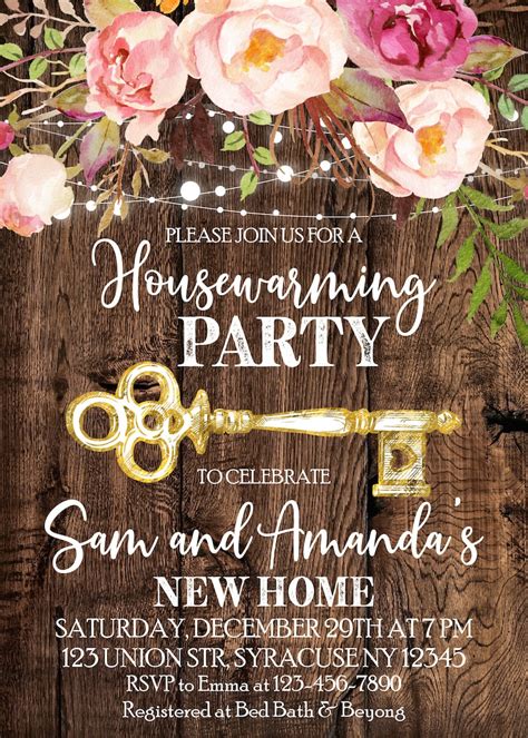 Housewarming Party Invitation New Home Party Invitation Etsy