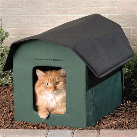 Whatever the case, check out the heated outdoor cat house. The Only Outdoor Heated Cat Shelter - Hammacher Schlemmer ...