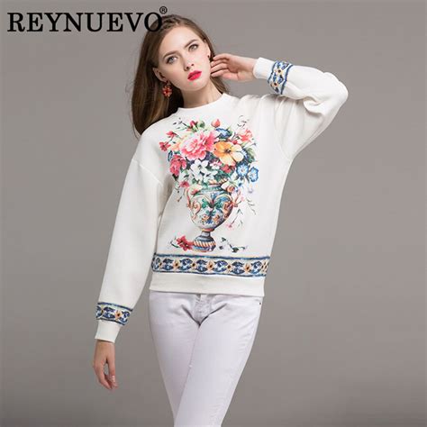 White Loose Tops Fashion Full Sleeve Spring High Quality 2018 Vase