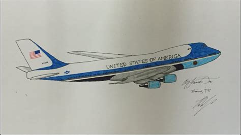 Drawing The Air Force One Youtube