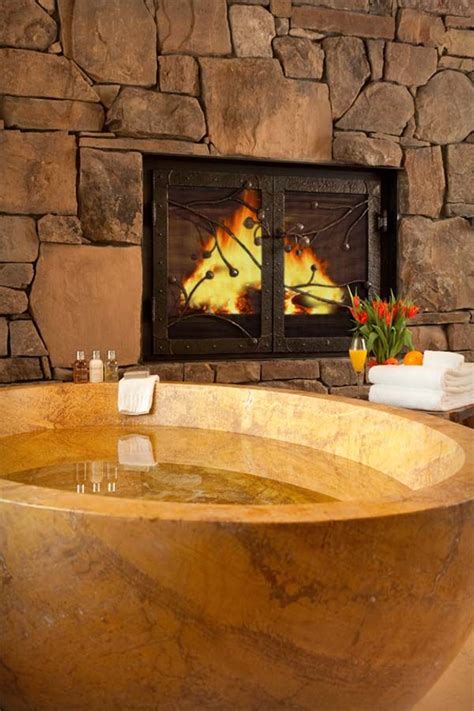 51 Mesmerizing Master Bathrooms With Fireplaces Bathroom Fireplace