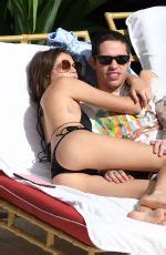 Kaia Gerber In Bikini And Pete Davidson At A Pool In Miami