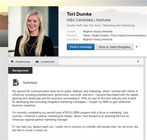 Cv personal profile example for customer service. linkedin summary examples for marketing ...