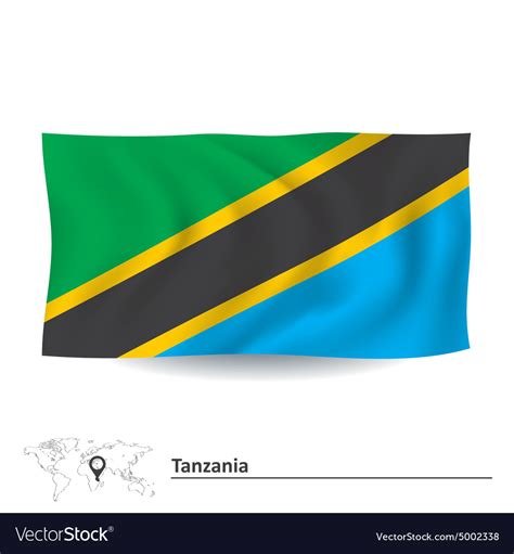 Flag Of Tanzania Royalty Free Vector Image Vectorstock