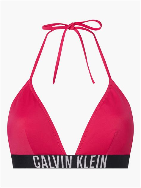 Calvin Klein Intense Power Triangle Bikini Top Royal Pink At John