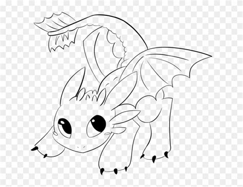 Toothless Lineart By Araly Baby Toothless Coloring Pages Clipart