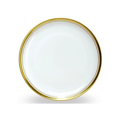 Assiette Plate En Porcelaine Blanche Liser Or Reichenbach Arteco