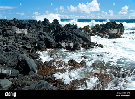 Volcano Rocks On Beach At Hana On Maui Hawaii Stock Photo Alamy