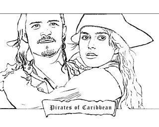 Pirates Of The Caribbean Coloring Book Pages