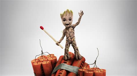 Baby Groot Guardians Of The Galaxy Vol 2 China Poster 4k
