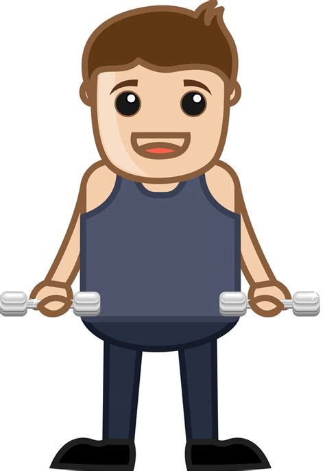 Man Exercising Cartoon Vector Character Royalty Free Stock Image