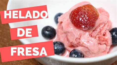 Helado de fresa rico y fácil CASERO SIN MÁQUINA YouTube